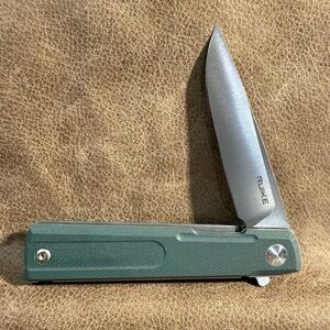 RUIKE EDC Gentleman’s Pocket Knife 3" 8Cr13MoV Blade Steel Green G10 Handle